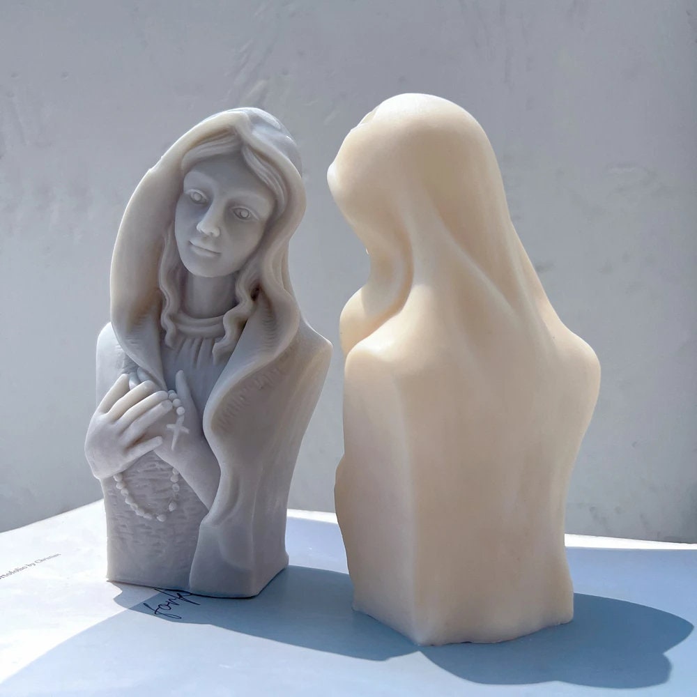 Praying Virgin Mary Sculpture Silicone Mold
