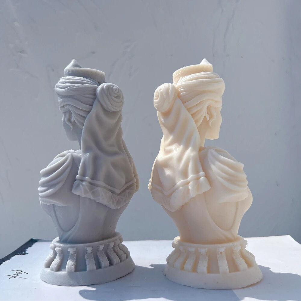 King and Queen Greeek Statue Silicone Candle Mold
