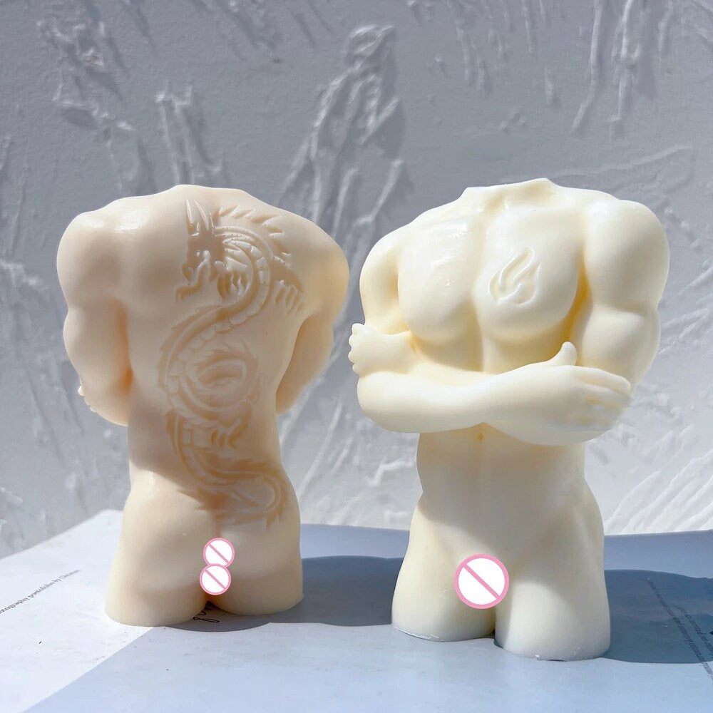Man Woman Body Silicone Candle Mold