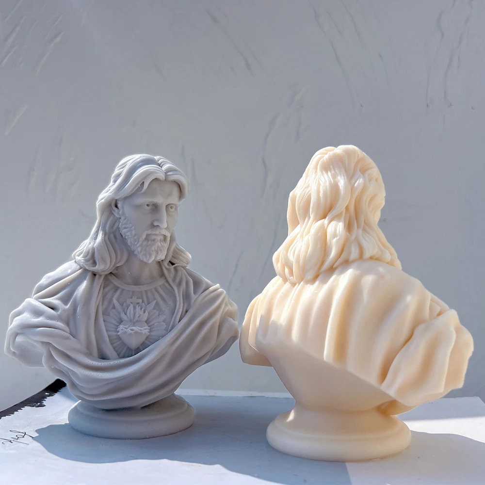 Jesus Greek Sculpture Silicone Candle Mold