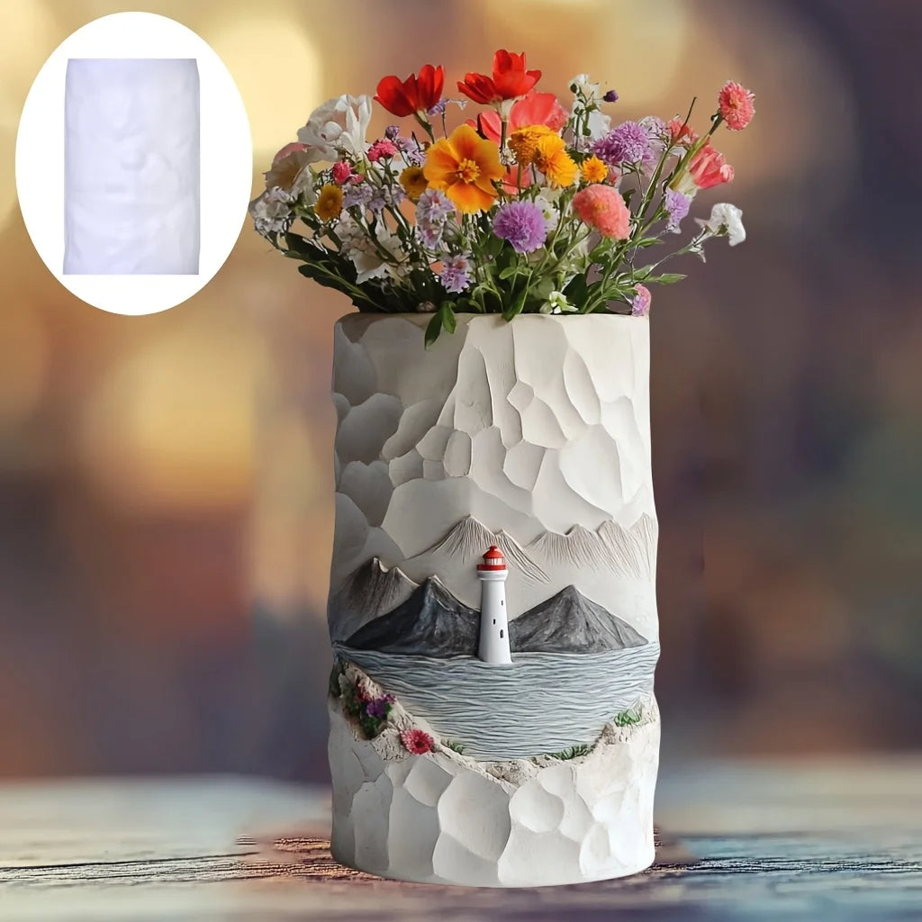 Light House Flower Vase Pot Mold Casting