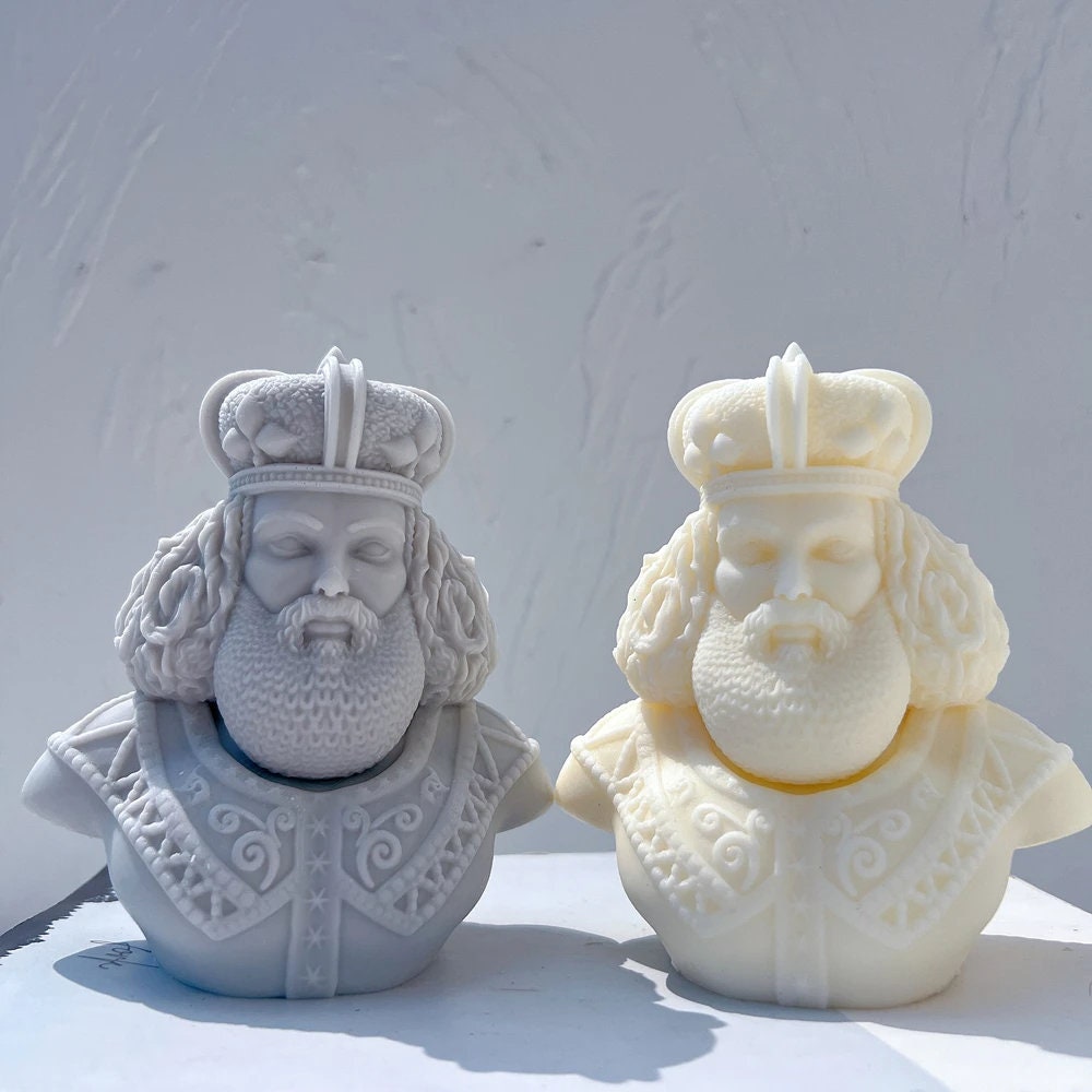 King and Queen Greeek Statue Silicone Candle Mold