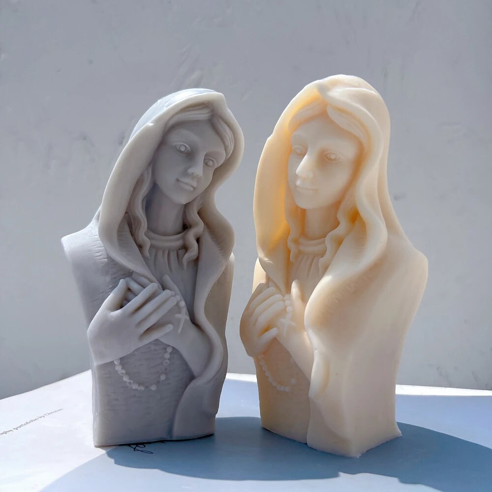 Praying Virgin Mary Sculpture Silicone Mold