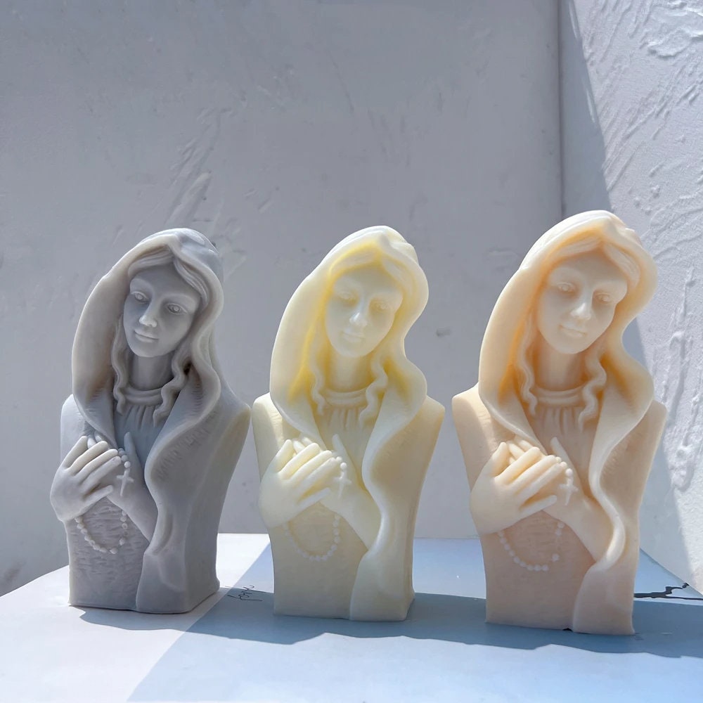 Praying Virgin Mary Sculpture Silicone Mold