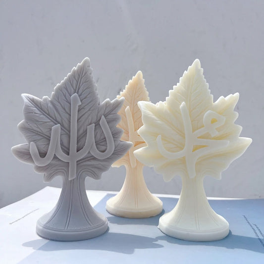 Leaf Allah Mohammad Candle Silicone Mold