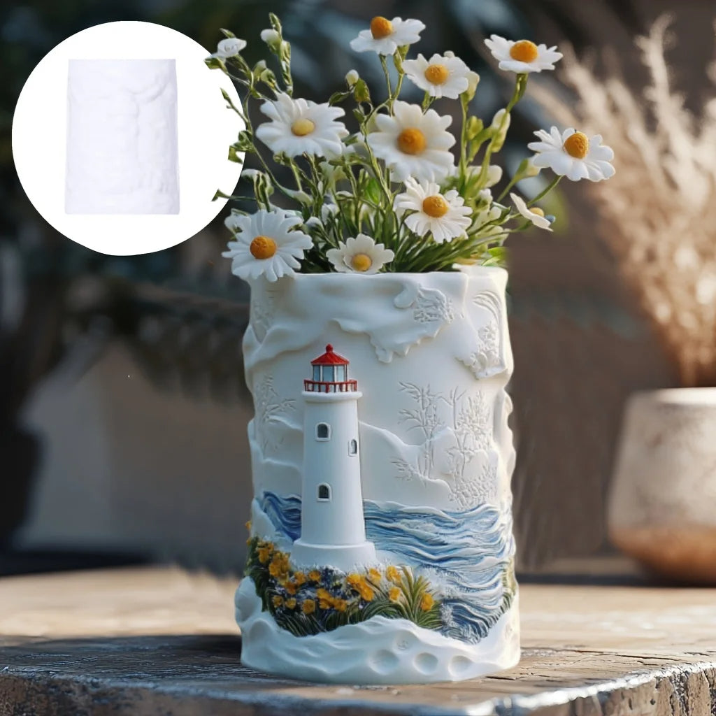 Beautiful Light House Vase Pot Mold Casting