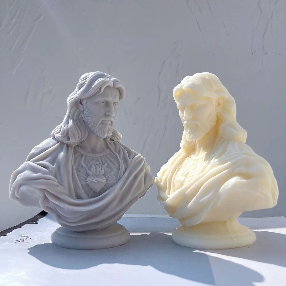 Jesus Greek Sculpture Silicone Candle Mold