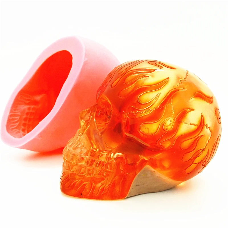 Fire Skull Silicone Mold