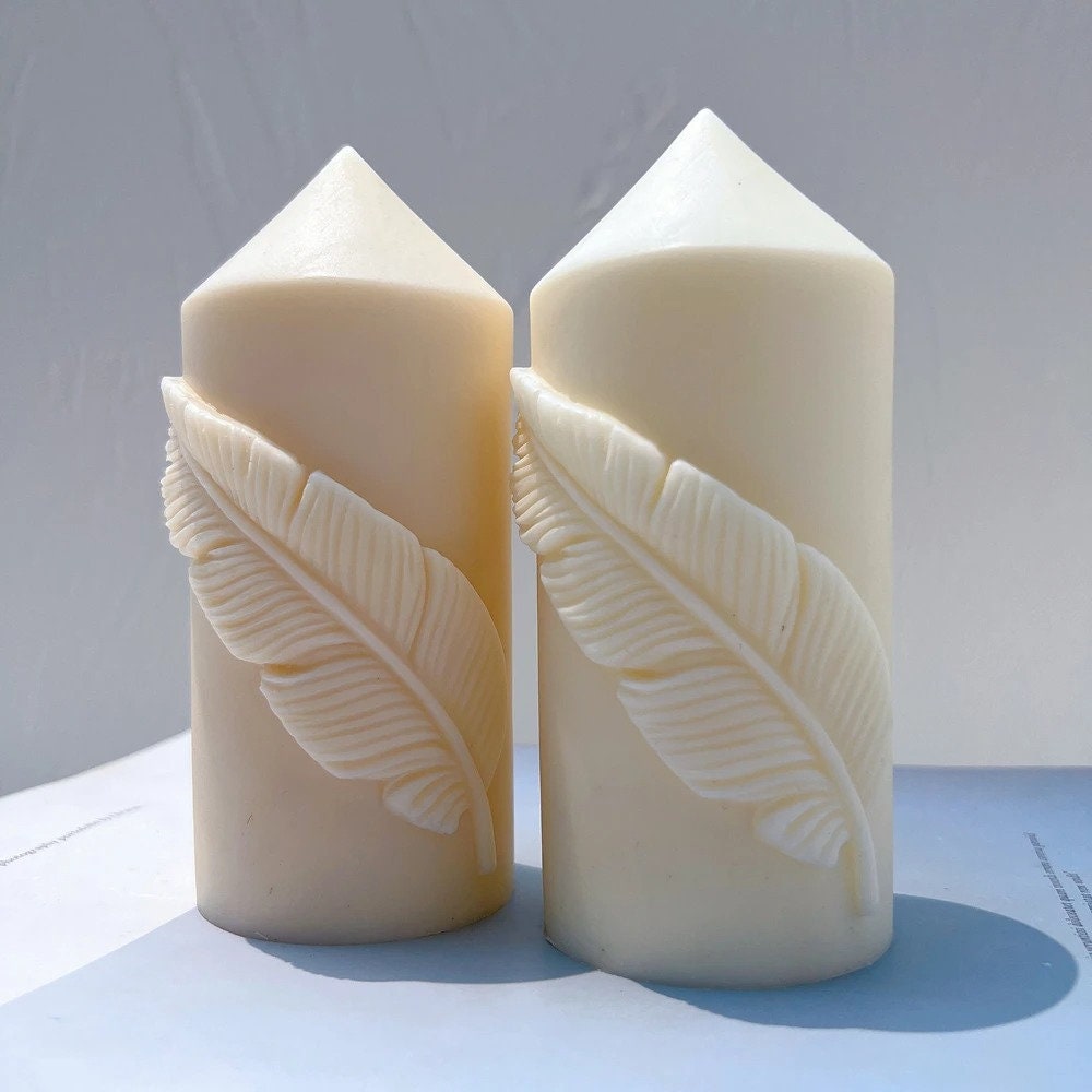 Feather Pillar Candle Silicone Molds
