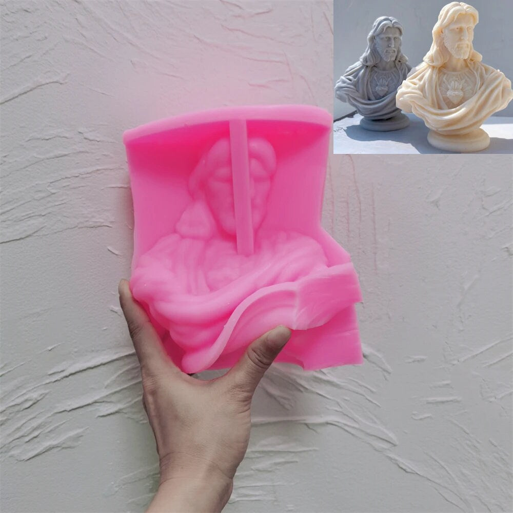 Jesus Greek Sculpture Silicone Candle Mold