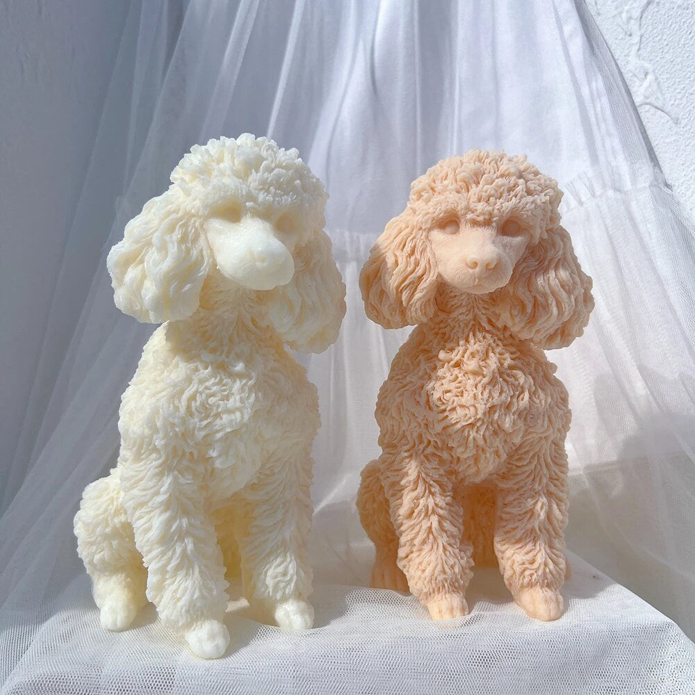 LARGE Poodle Dog Puppy Candle Mold | Dog Mold