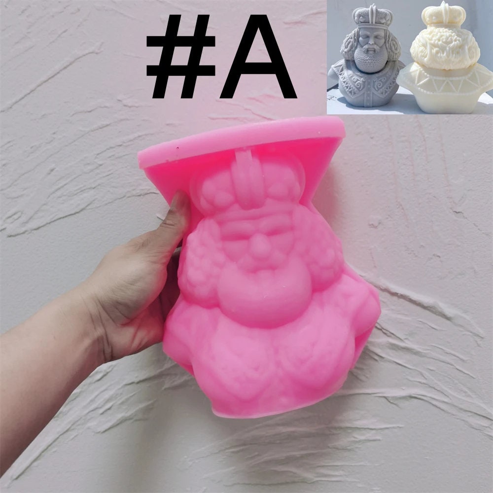 King and Queen Greeek Statue Silicone Candle Mold