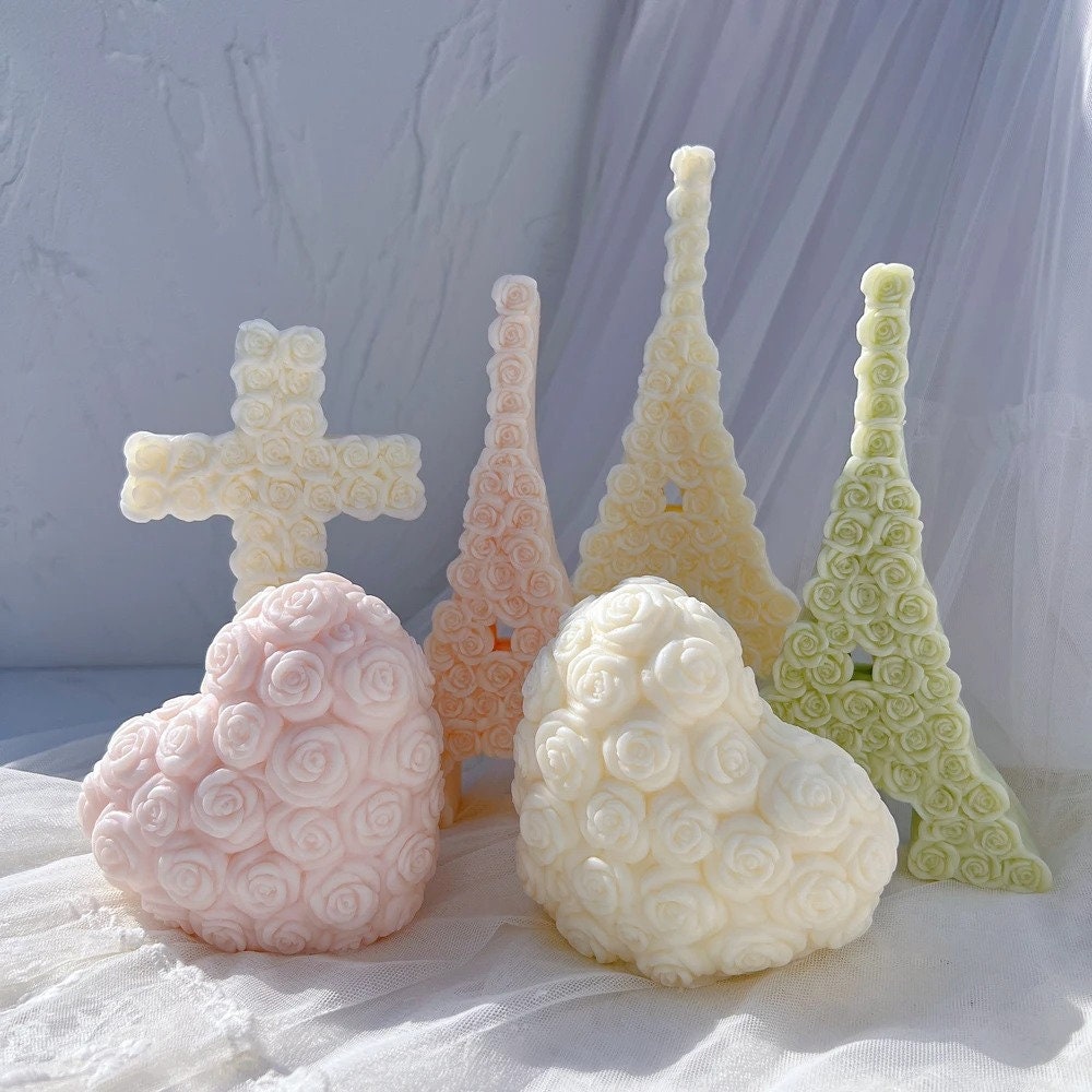 Rose Eiffer Tower Candle Mold