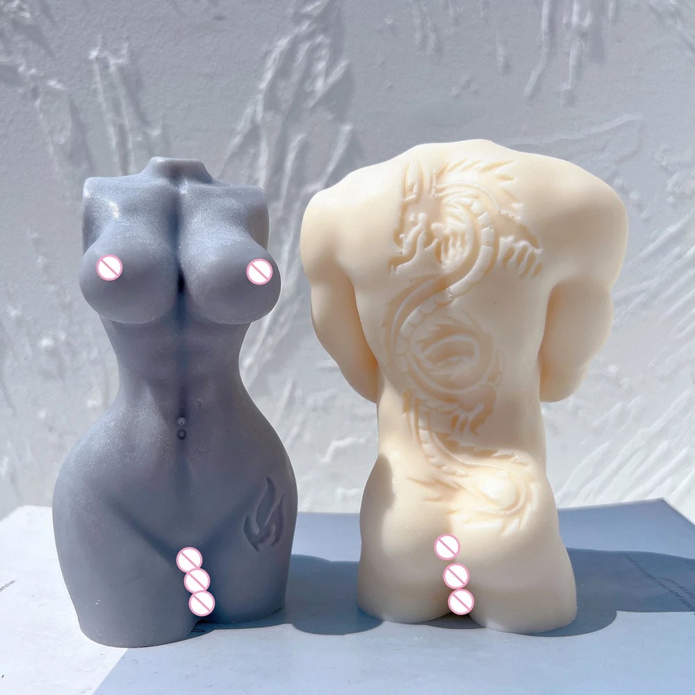 Man Woman Body Silicone Candle Mold