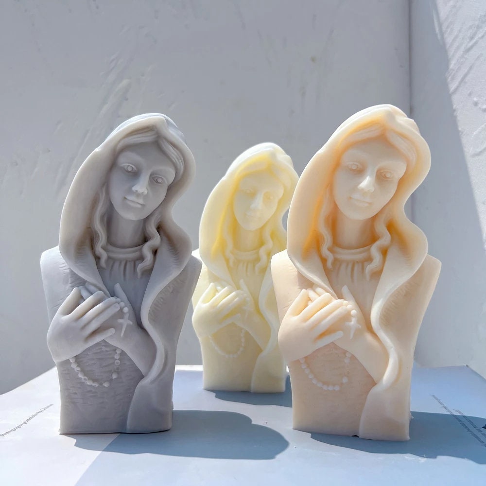 Praying Virgin Mary Sculpture Silicone Mold