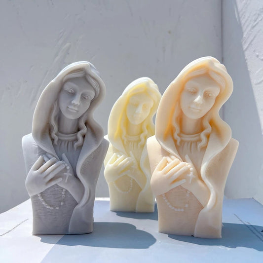 Praying Virgin Mary Sculpture Silicone Mold