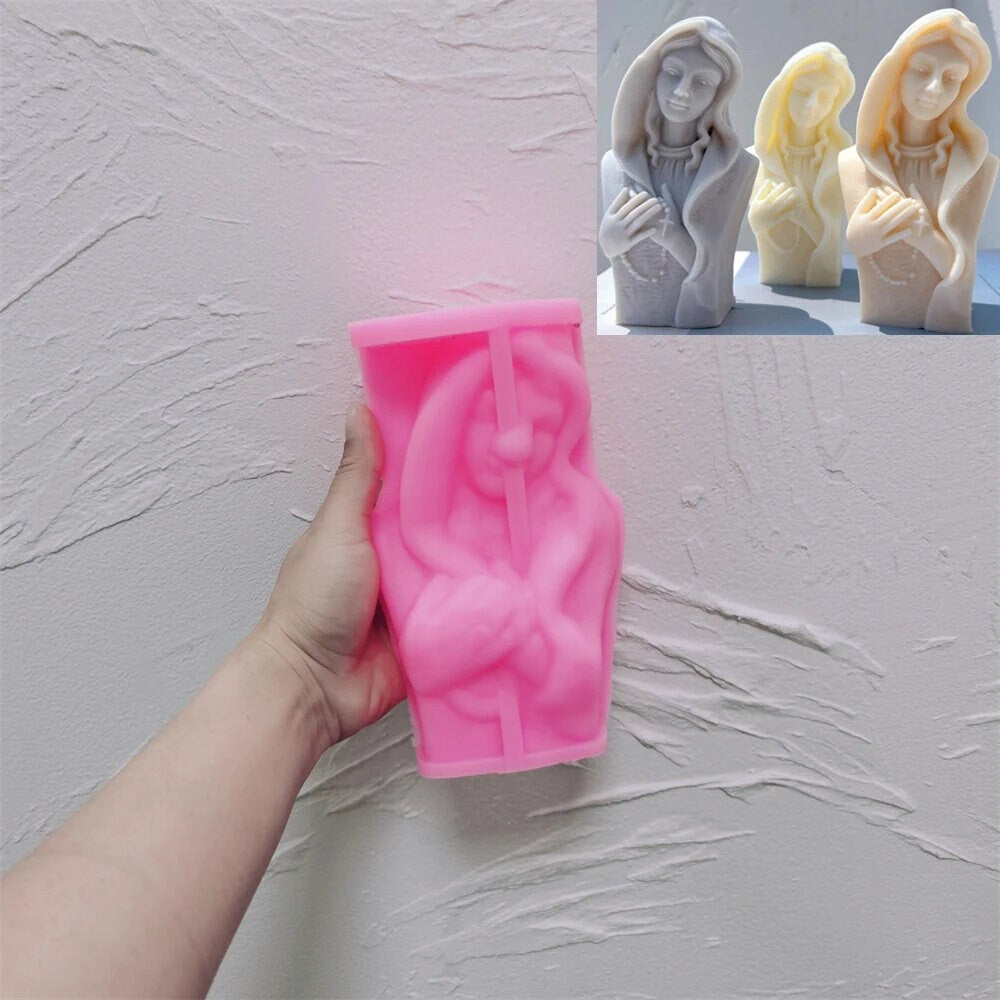 Praying Virgin Mary Sculpture Silicone Mold