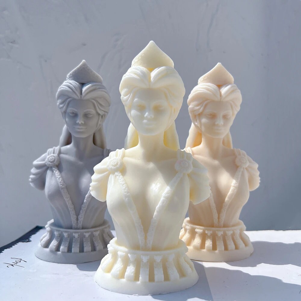 King and Queen Greeek Statue Silicone Candle Mold