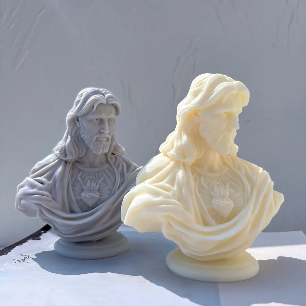 Jesus Greek Sculpture Silicone Candle Mold