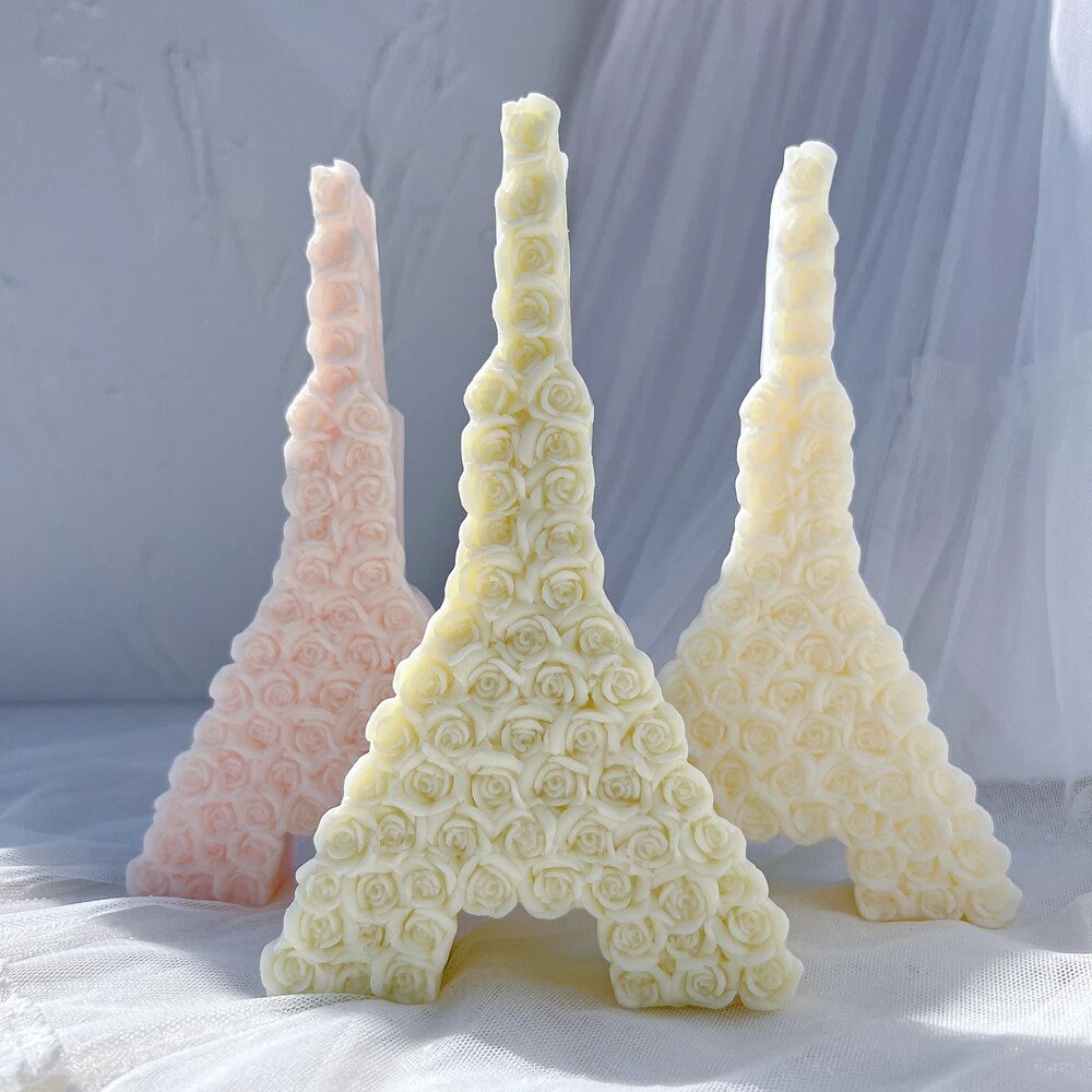 Rose Eiffer Tower Candle Mold