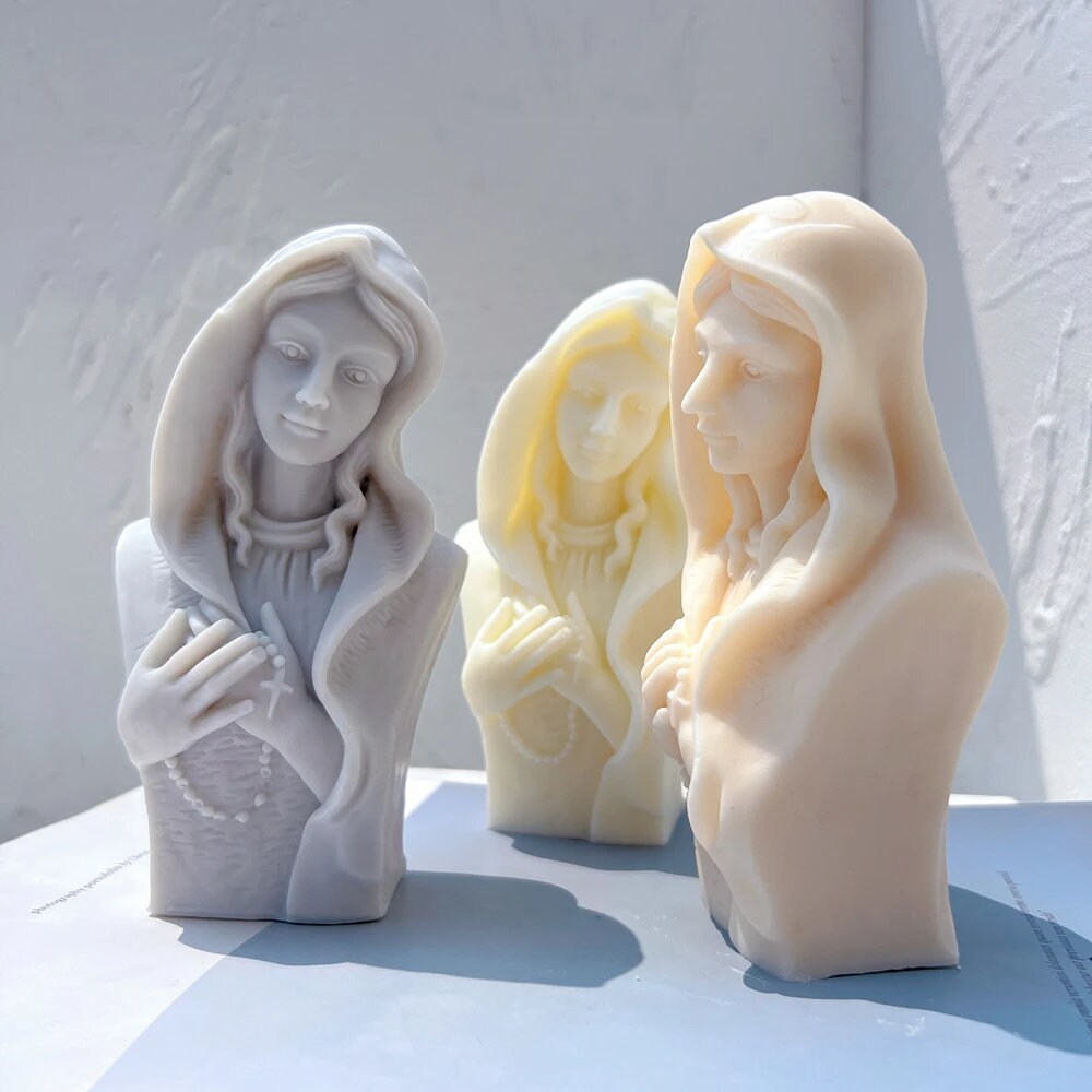 Praying Virgin Mary Sculpture Silicone Mold