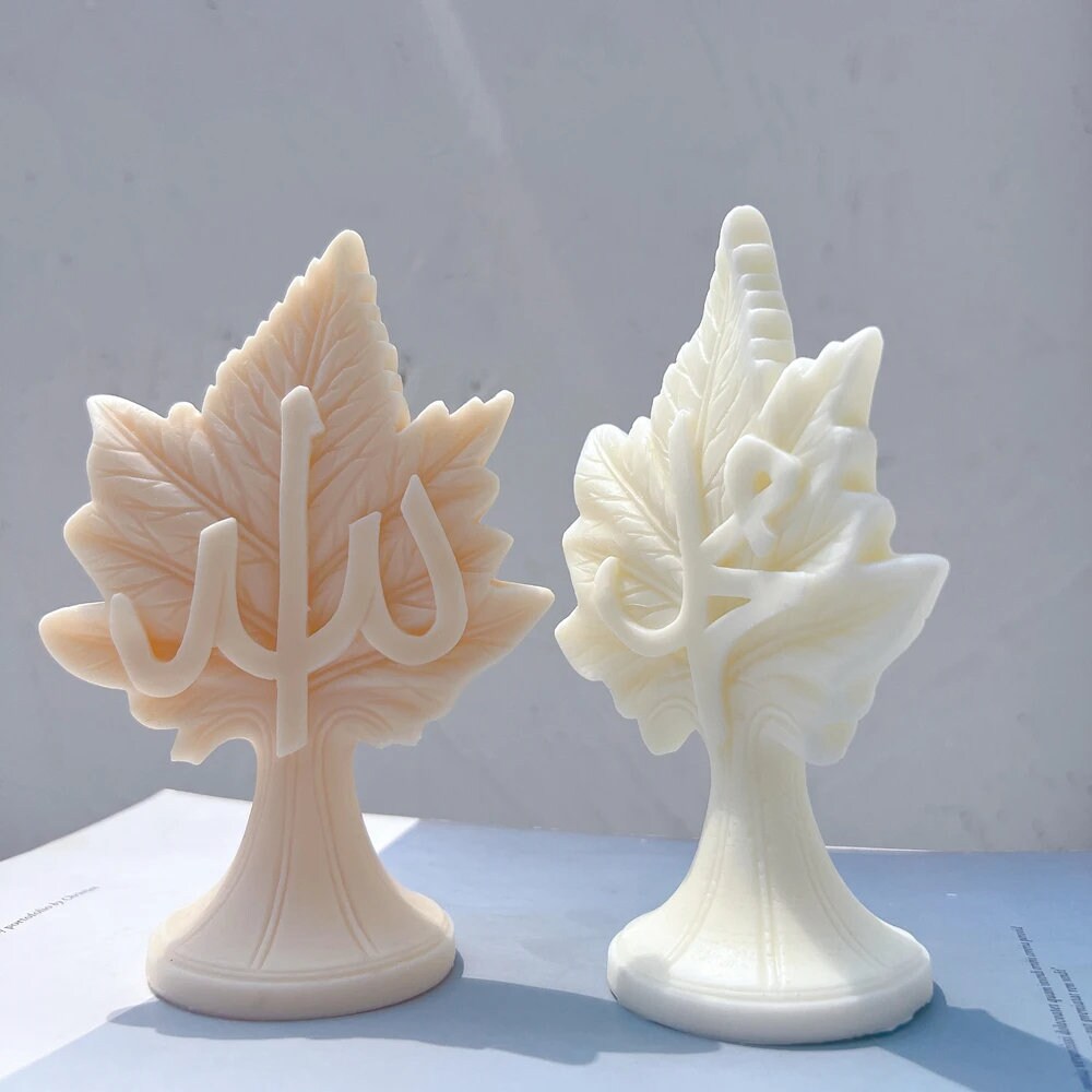 Leaf Allah Mohammad Candle Silicone Mold