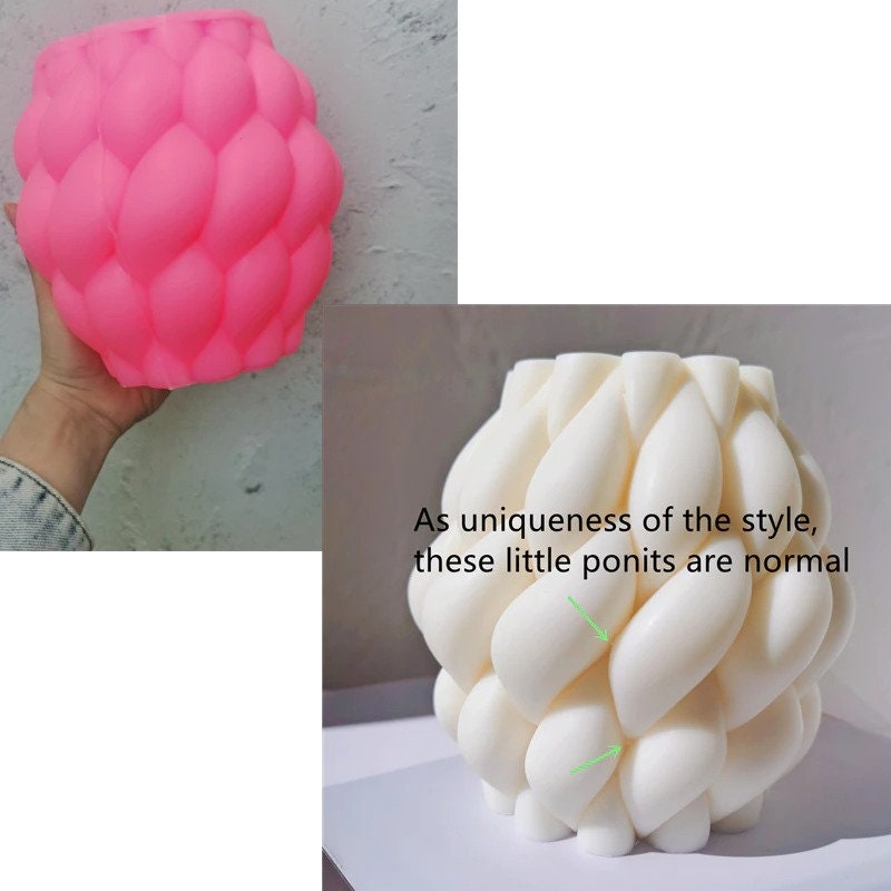 Large Twirl Draid Candle Mold