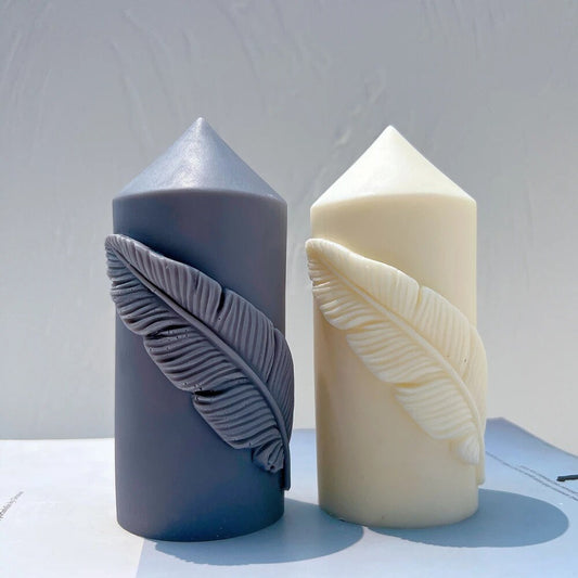 Feather Pillar Candle Silicone Molds