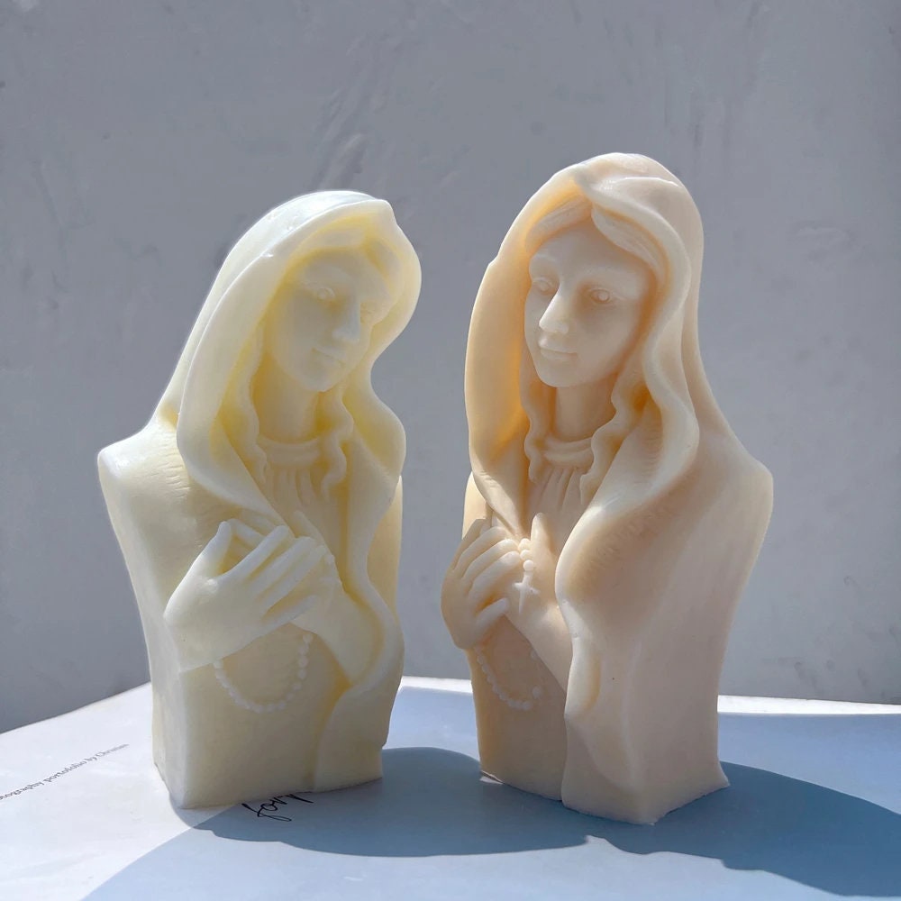 Praying Virgin Mary Sculpture Silicone Mold
