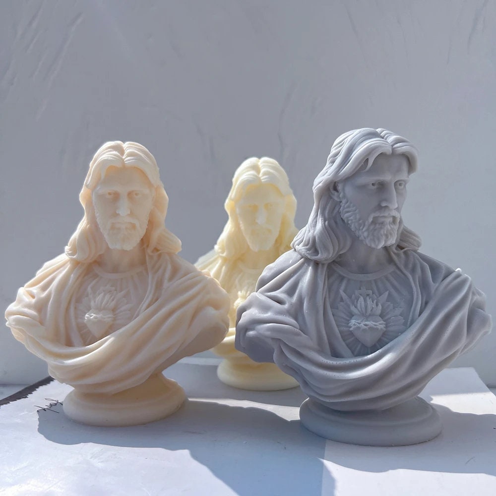Jesus Greek Sculpture Silicone Candle Mold