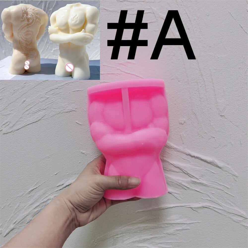 Man Woman Body Silicone Candle Mold
