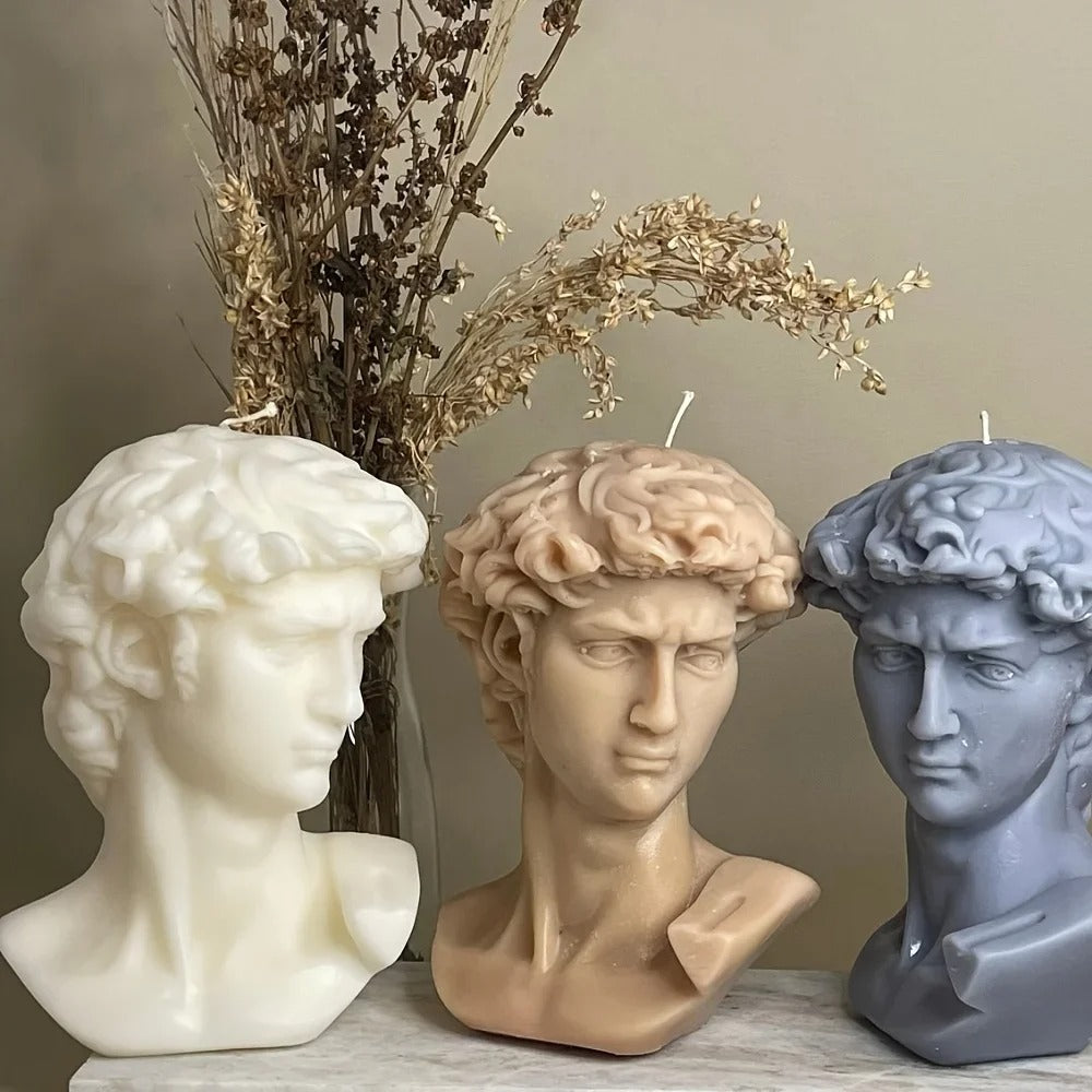 Michelangelo's David Head Silicone Mold - Candle Mold Supplies
