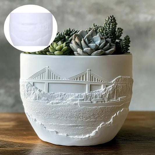 Golden Gate Bridge Succulent Plant Pot Mold Casting