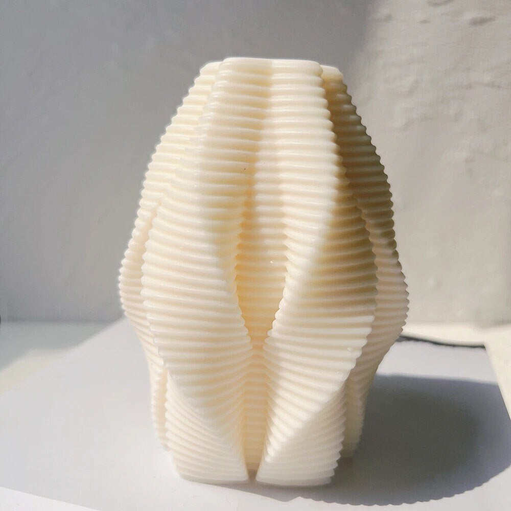 Ribbed Swirl Silicone Candle Mold | Swirl Mold