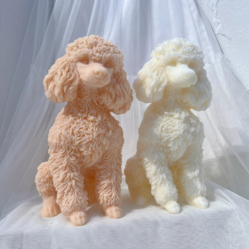 LARGE Poodle Dog Puppy Candle Mold | Dog Mold