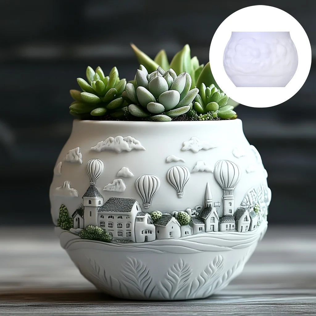 Hot Air Balloon Succulent Pot Mold Casting
