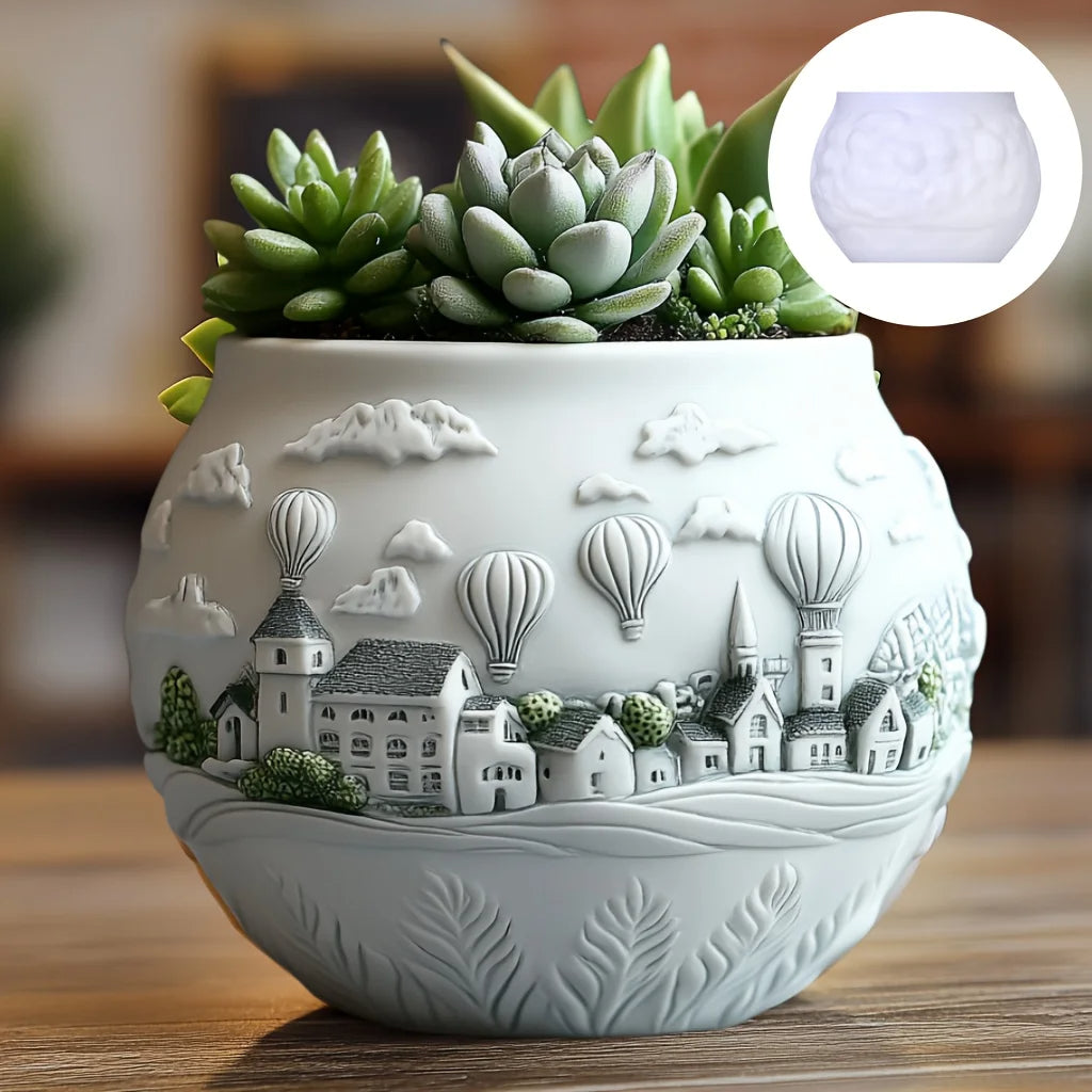 Hot Air Balloon Succulent Pot Mold Casting