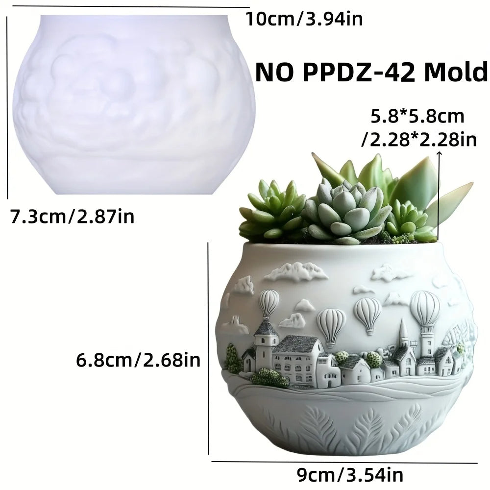 Hot Air Balloon Succulent Pot Mold Casting