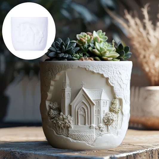 Church Succulent Pot Mold Casting