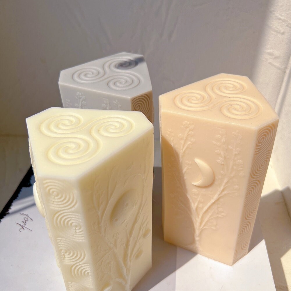 Triangle Pillar Moon Shape Candle Mold