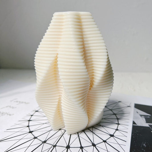 Ribbed Swirl Silicone Candle Mold | Swirl Mold