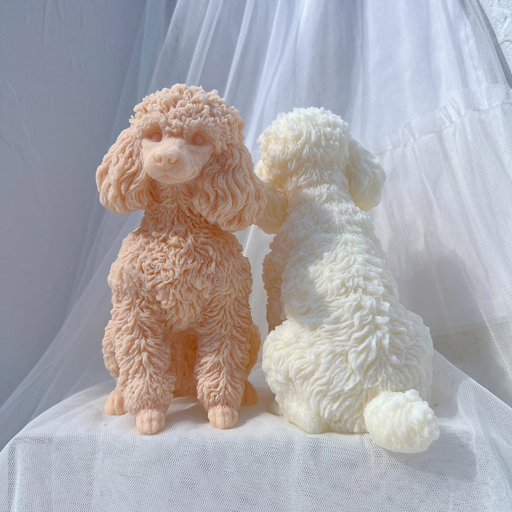 LARGE Poodle Dog Puppy Candle Mold | Dog Mold