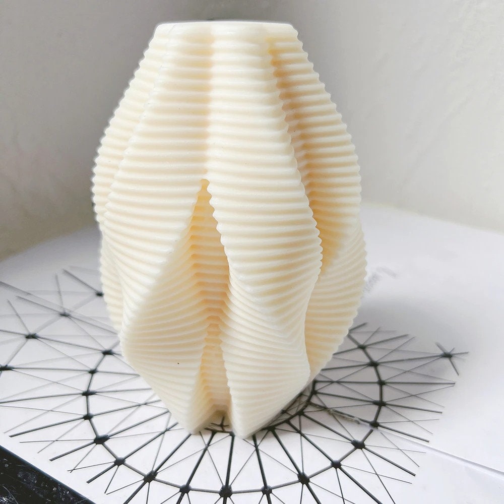 Ribbed Swirl Silicone Candle Mold | Swirl Mold