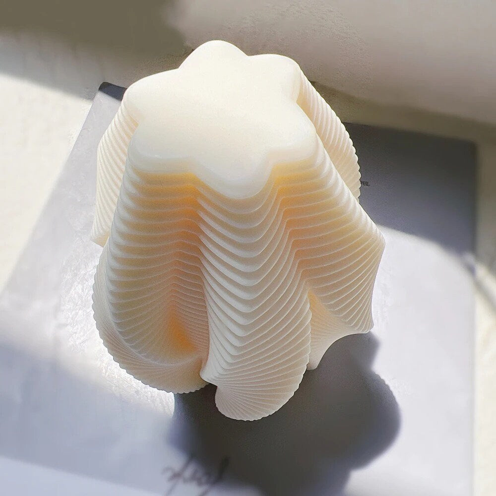 Ribbed Swirl Silicone Candle Mold | Swirl Mold