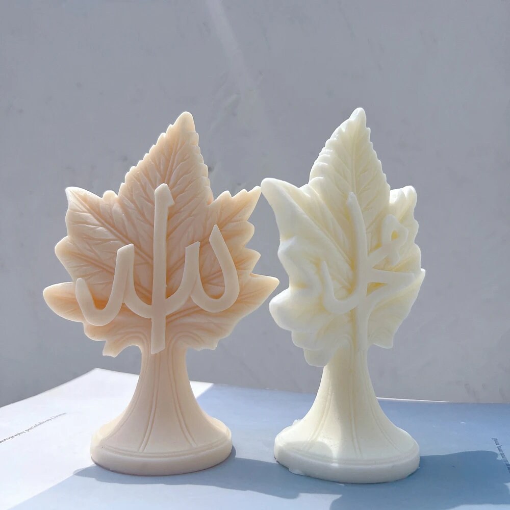 Leaf Allah Mohammad Candle Silicone Mold