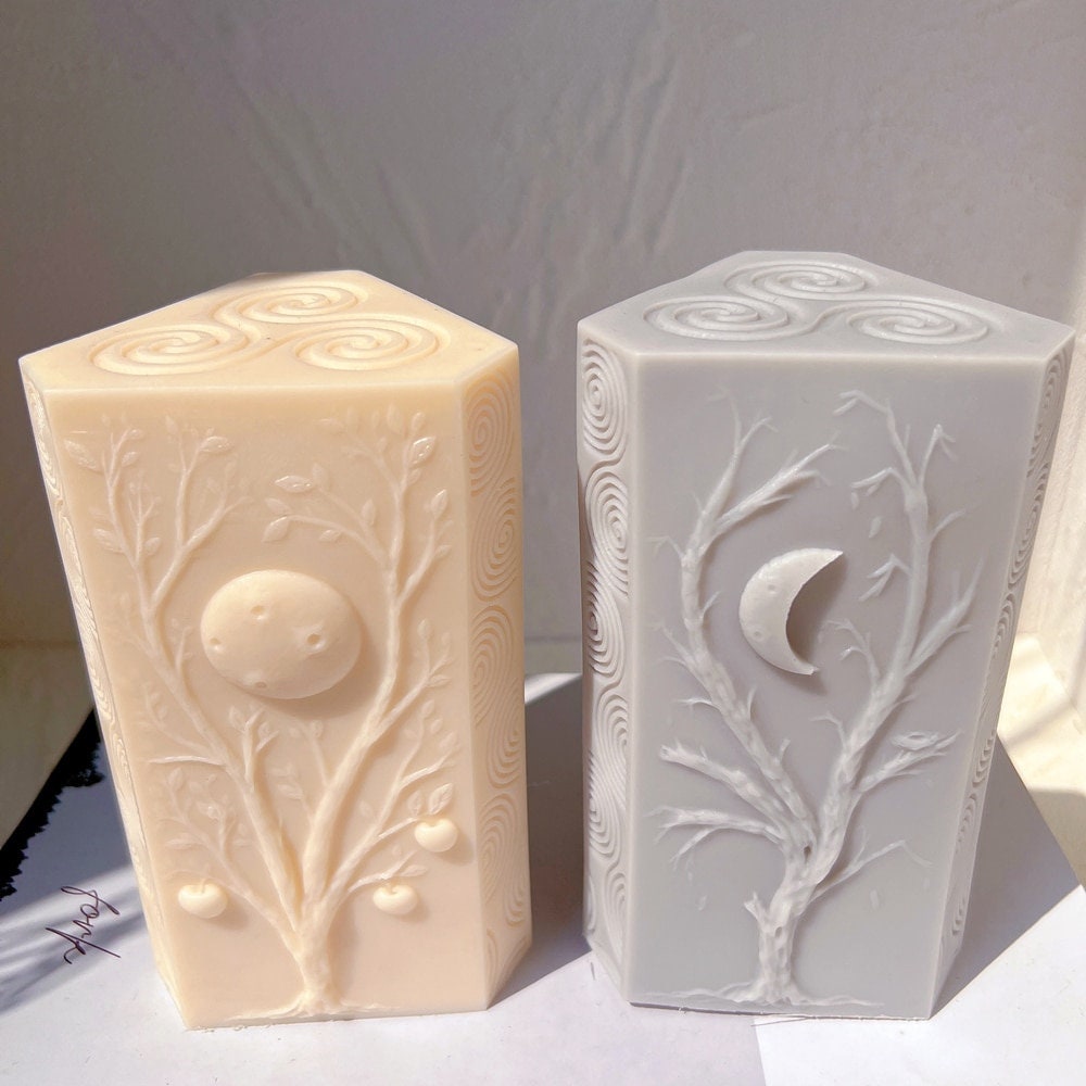Triangle Pillar Moon Shape Candle Mold