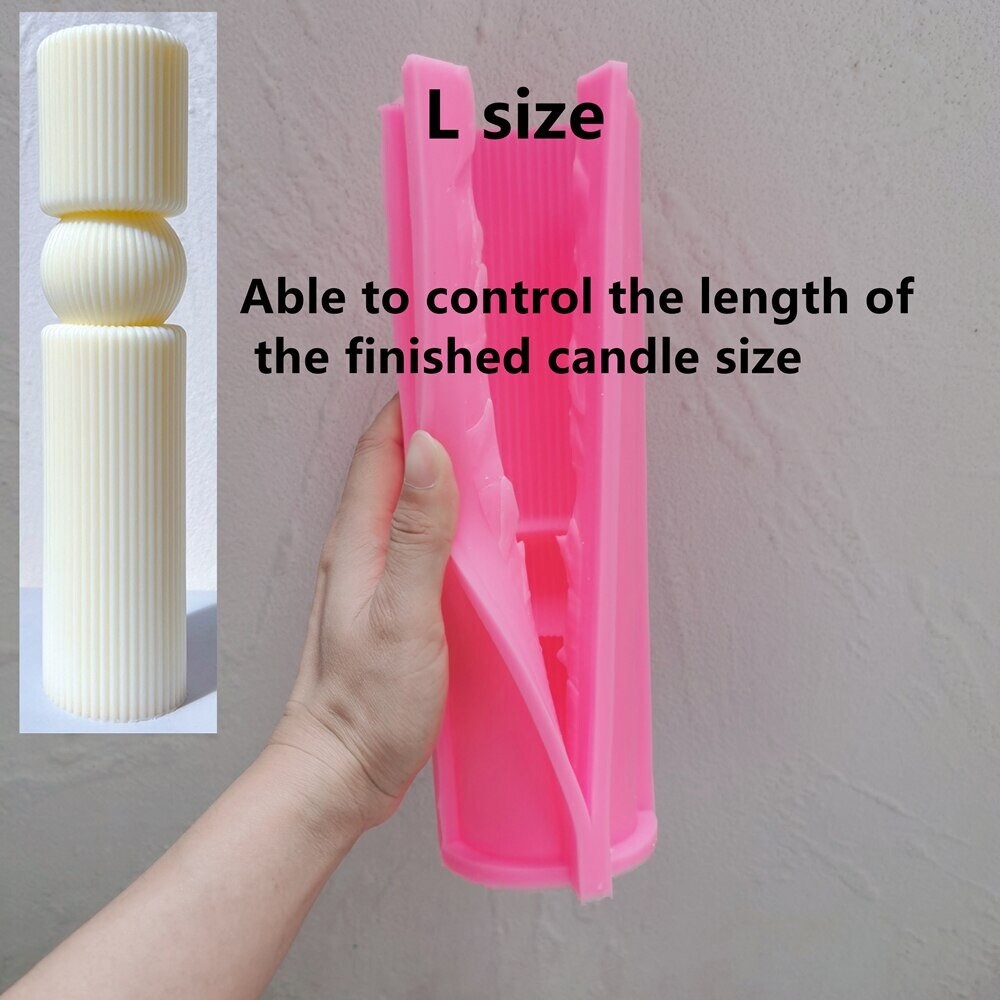Twist Ribbed Pillar Candle Mold