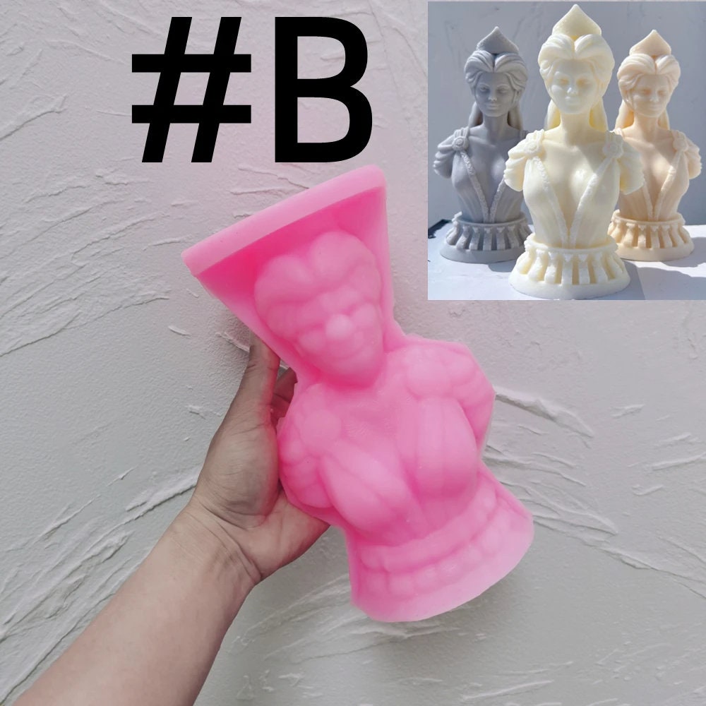 King and Queen Greeek Statue Silicone Candle Mold