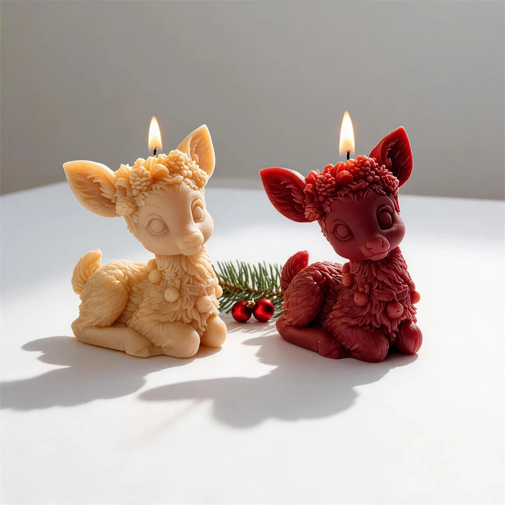Christmas Sitting Reindeer Silicone Mold