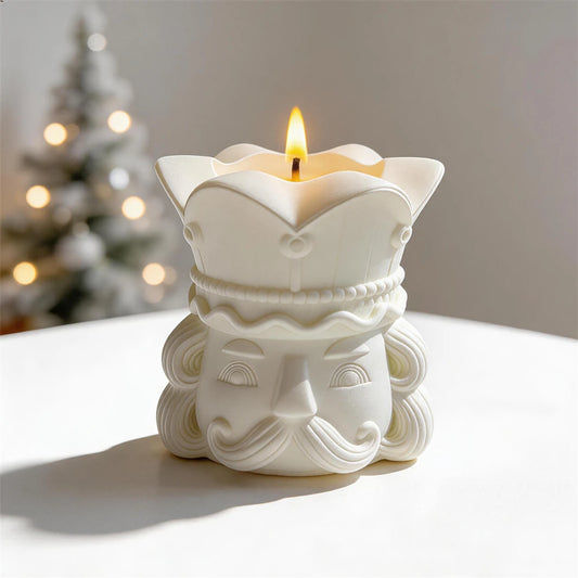 Christmas Nutcracker Statue Candle Silicone Mold